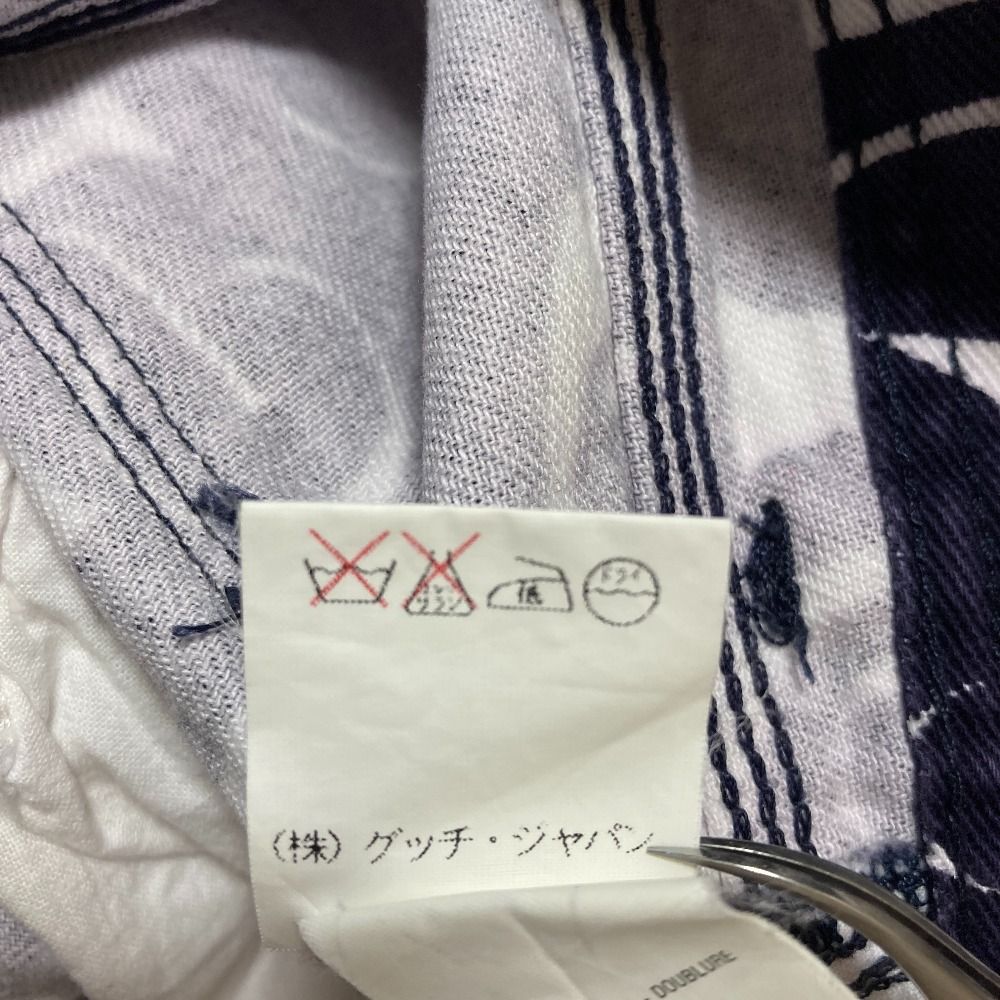 Gucci Tom Ford Era Logo Pattern Denim Pants Navy Spring Summer Fall Winter 42 — view 7
