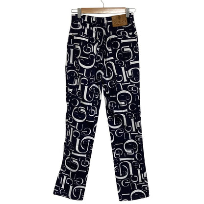 Gucci Tom Ford Era Logo Pattern Denim Pants Navy Spring Summer Fall Winter 42 — view 2