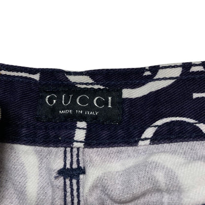 Gucci Tom Ford Era Logo Pattern Denim Pants Navy Spring Summer Fall Winter 42 — view 5