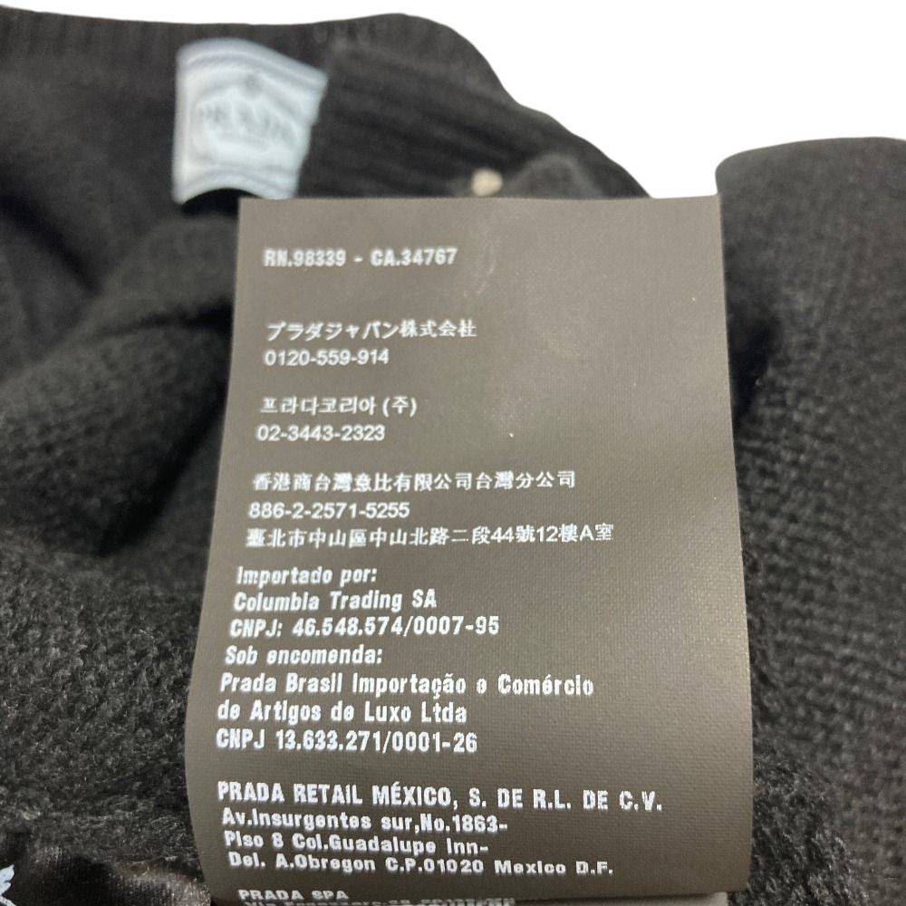 Prada Argyll Cashmere Knit Sweater Black Fall Winter 38 — view 6