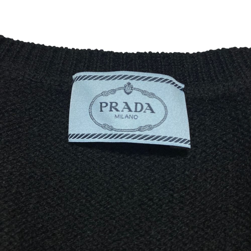 Prada Argyll Cashmere Knit Sweater Black Fall Winter 38 — view 5