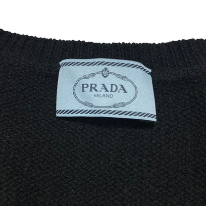 Prada Argyll Cashmere Knit Sweater Black Fall Winter 38 — view 5