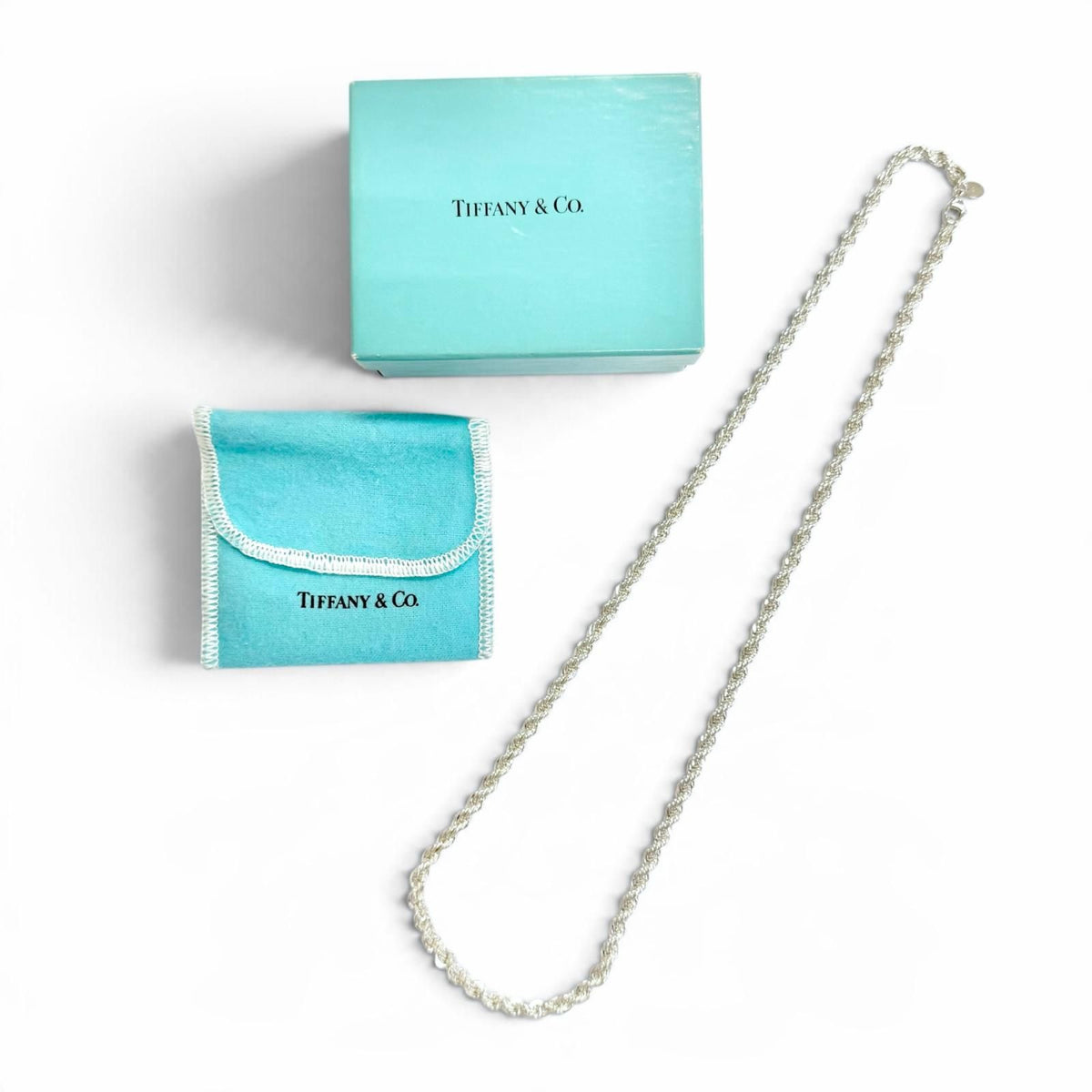 Tiffany & Co 925 Screw Twist Rope Chain Necklace Silver — view 2