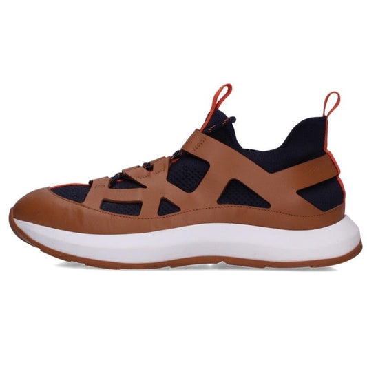 Hermes Katana Leather Mesh Low-Top Sneakers