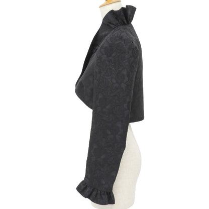 Dolce & Gabbana Lining Silk 100% Floral Jacquard Bolero Jacket Black 40 — view 4