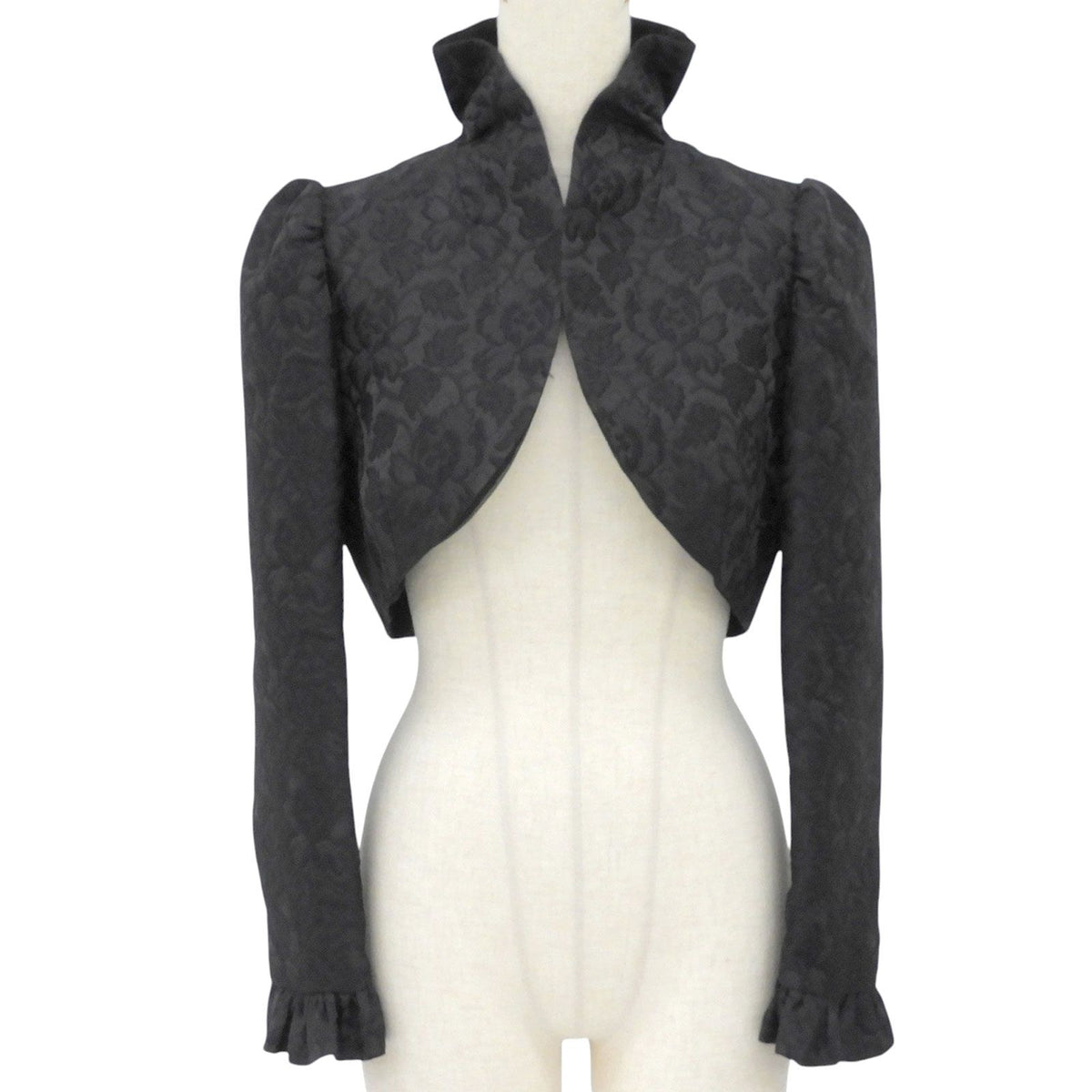 Dolce & Gabbana Lining Silk 100% Floral Jacquard Bolero Jacket Black 40