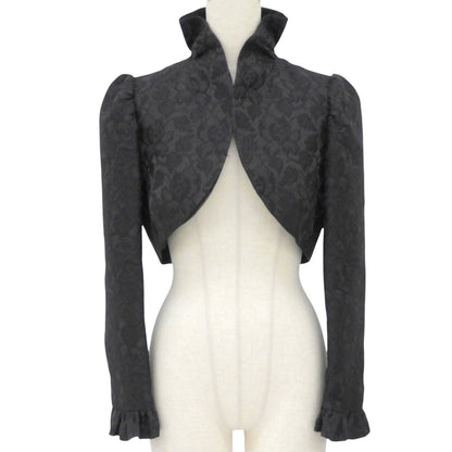 Dolce & Gabbana Lining Silk 100% Floral Jacquard Bolero Jacket Black 40