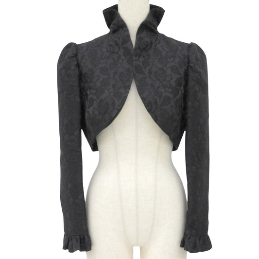Dolce & Gabbana Lining Silk 100% Floral Jacquard Bolero Jacket Black 40