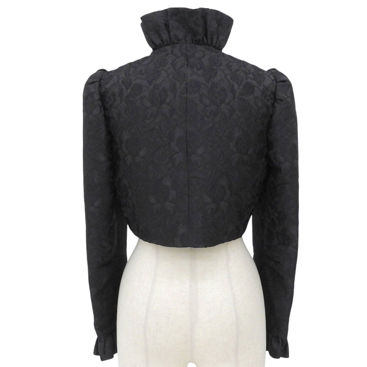 Dolce & Gabbana Lining Silk 100% Floral Jacquard Bolero Jacket Black 40 — view 2