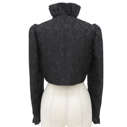 Dolce & Gabbana Lining Silk 100% Floral Jacquard Bolero Jacket Black 40 — view 2