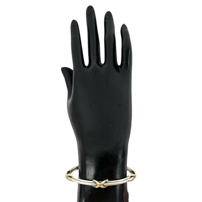 Gucci Vintage Bangle Silver 18K Yellow Gold Bracelet — view 2