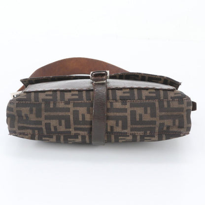 Fendi Zucca Mamma Bucket Leather Canvas Shoulder Bag — view 6