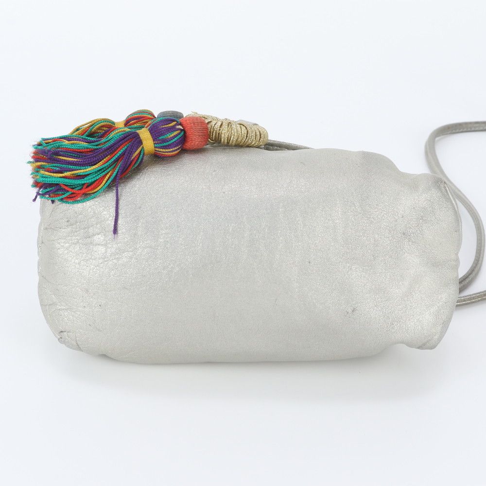 Loewe Multi Tassel Leather Shoulder Bag Crossbody Silver — view 6