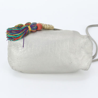 Loewe Multi Tassel Leather Shoulder Bag Crossbody Silver — view 6
