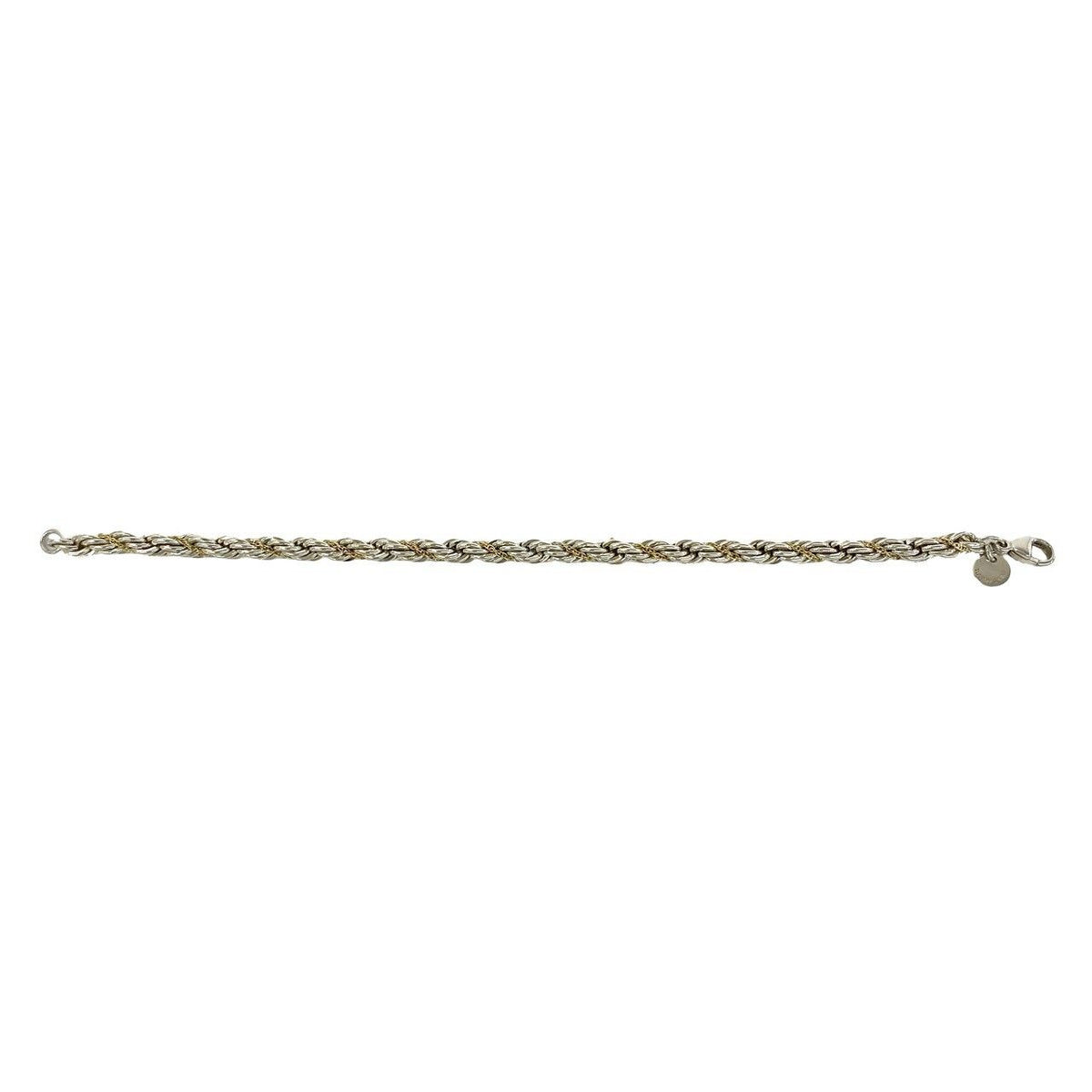 Tiffany & Co Vintage Twisted Rope Bracelet Silver 18K Yellow Gold — view 5
