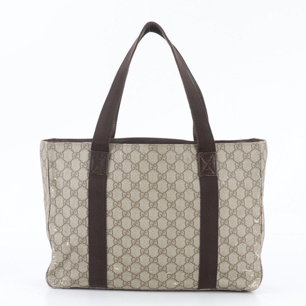 Gucci GG Supreme Leather Tote Bag Shoulder Business Document — view 3