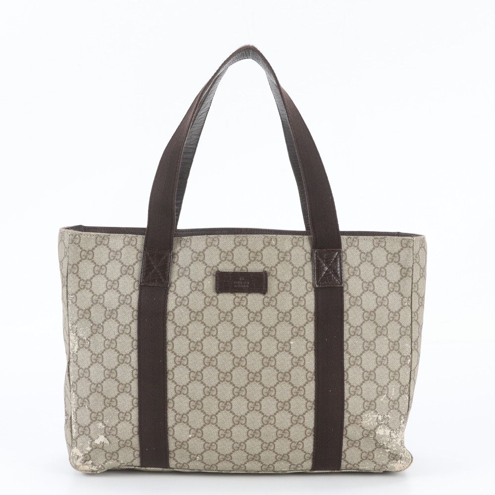 Gucci GG Supreme Leather Tote Bag Shoulder Business Document
