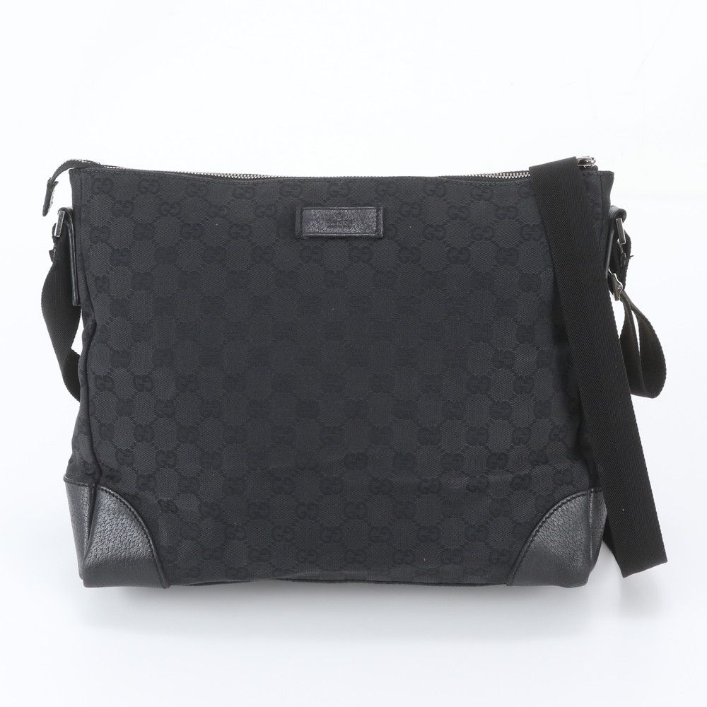 Gucci GG Canvas Leather Shoulder Bag Crossbody Messenger Business