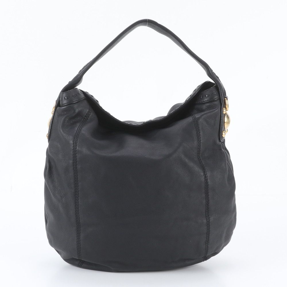 Gucci Hobo Leather Shoulder Handle Black