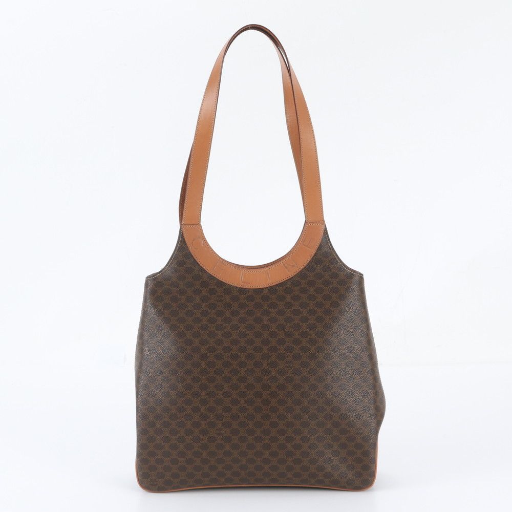 Celine Macadam Leather Tote Bag Shoulder Handle