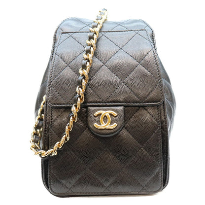 Chanel 25 Caviar Leather Black Small Handbag — view 4