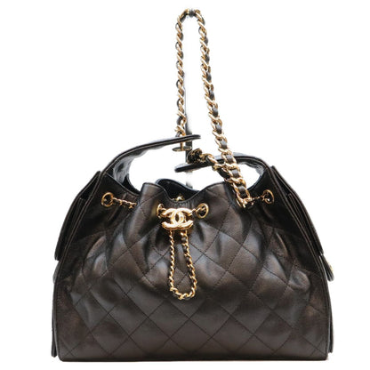 Chanel 25 Caviar Leather Black Small Handbag