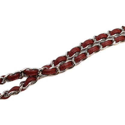Chanel Bordeaux Burgundy Caviar Maxi Quilted 30 Silver Double Flap Shoulder Bag — view 7