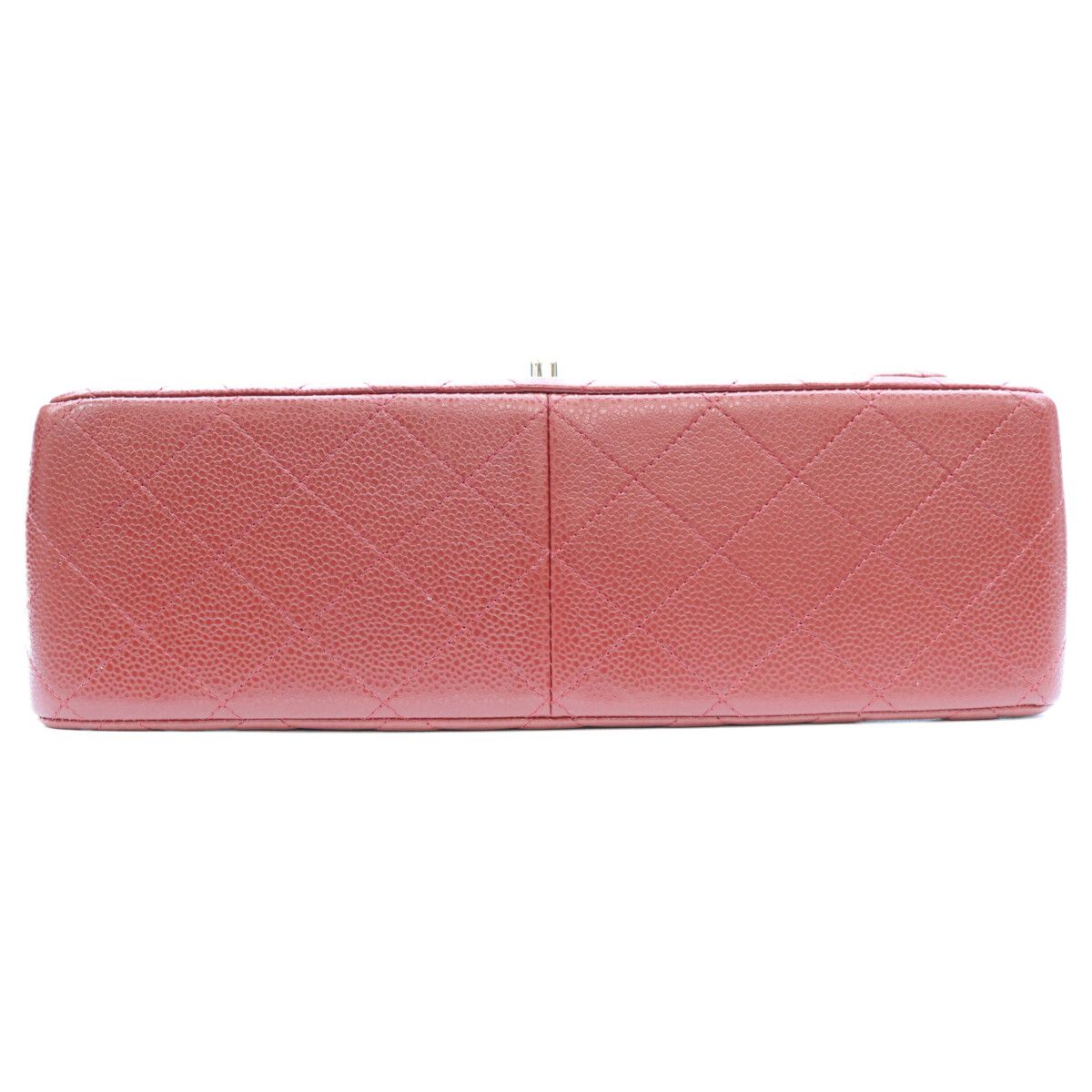 Chanel Bordeaux Burgundy Caviar Maxi Quilted 30 Silver Double Flap Shoulder Bag — view 5