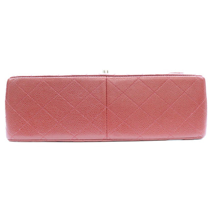 Chanel Bordeaux Burgundy Caviar Maxi Quilted 30 Silver Double Flap Shoulder Bag — view 5