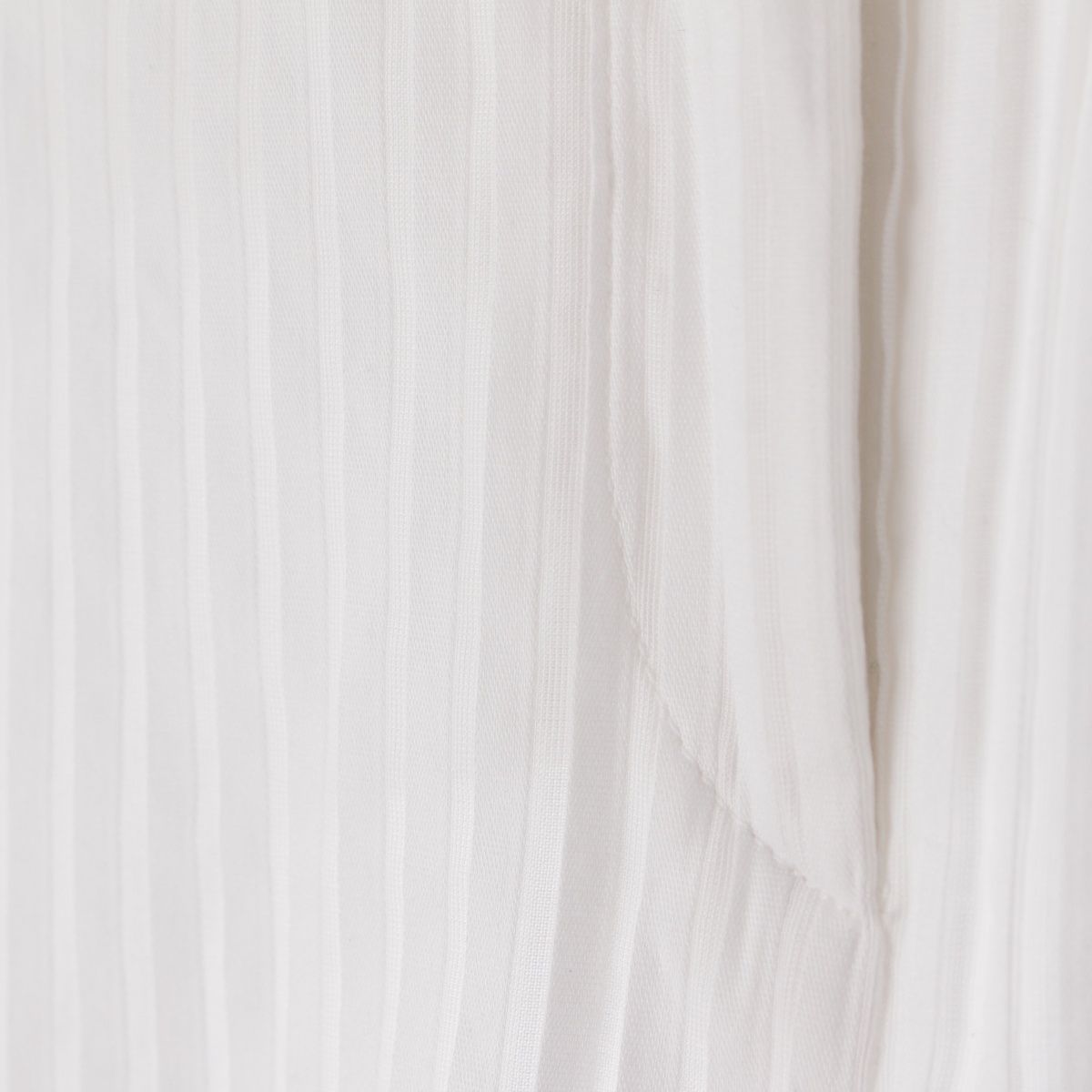 Chanel Cotton Coco Buttons Pleated Wide Pants White 38 — view 5