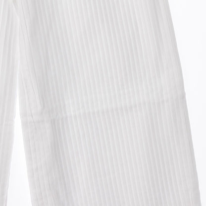 Chanel Cotton Coco Buttons Pleated Wide Pants White 38 — view 7