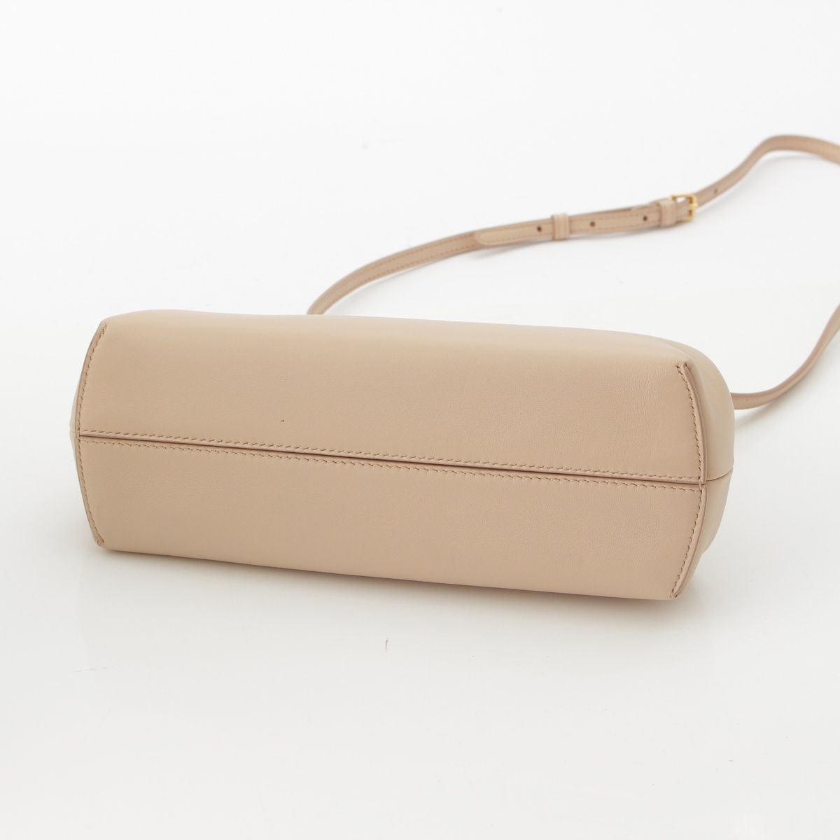 Fendi First Small Leather 2-Way Clutch Shoulder Bag Beige — view 5