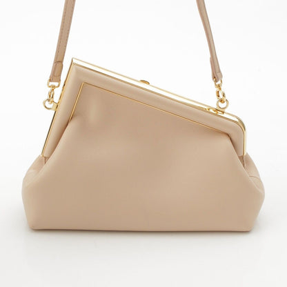 Fendi First Small Leather 2-Way Clutch Shoulder Bag Beige — view 4