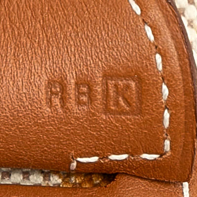 Hermes Evelyne GM Shoulder Bag Brown Beige Silver Toile — view 6