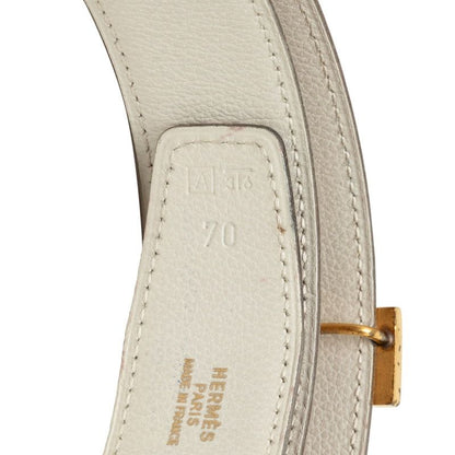 Hermes Constance H Belt Reversible 70 Brown White Gold Leather — view 6