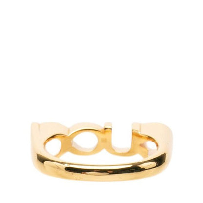 Gucci Logo Ring M Gold Plated — view 3