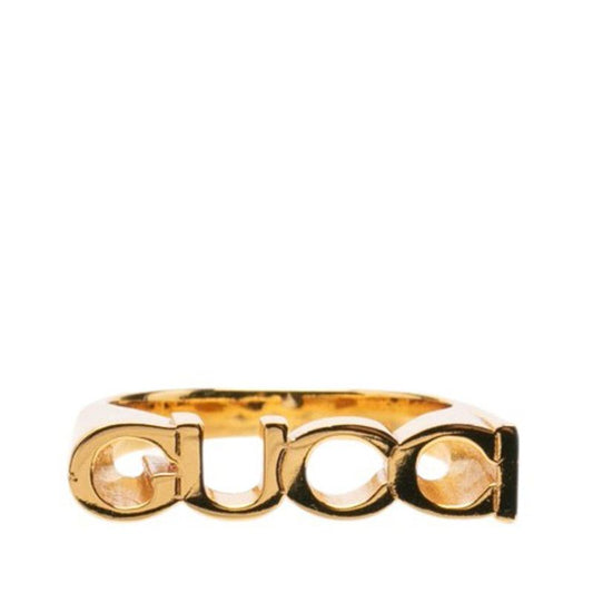 Gucci Logo Ring M Gold Plated