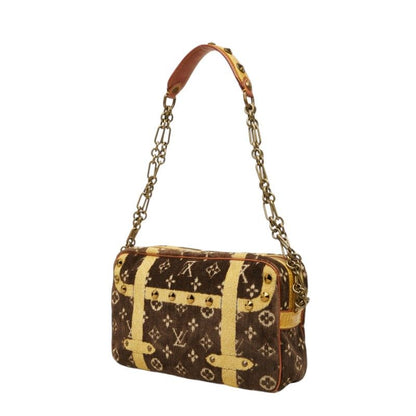 Louis Vuitton Monogram Trompeouille Pochette Accessoires Handbag Brown Velvet — view 2