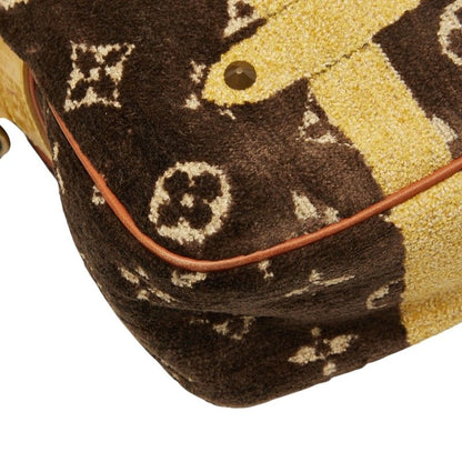 Louis Vuitton Monogram Trompeouille Pochette Accessoires Handbag Brown Velvet — view 7