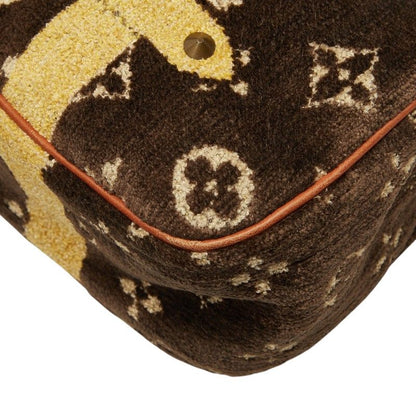 Louis Vuitton Monogram Trompeouille Pochette Accessoires Handbag Brown Velvet — view 6