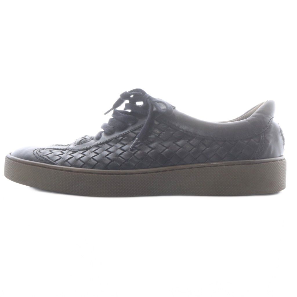 Bottega Veneta Sneakers Leather Braided Lace-up Black