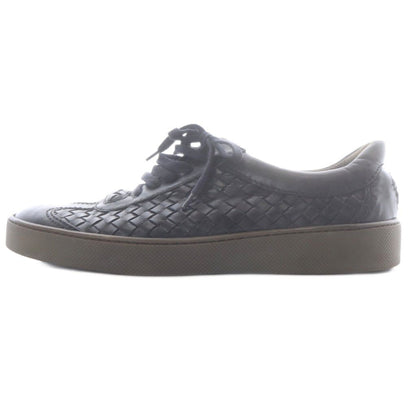 Bottega Veneta Sneakers Leather Braided Lace-up Black