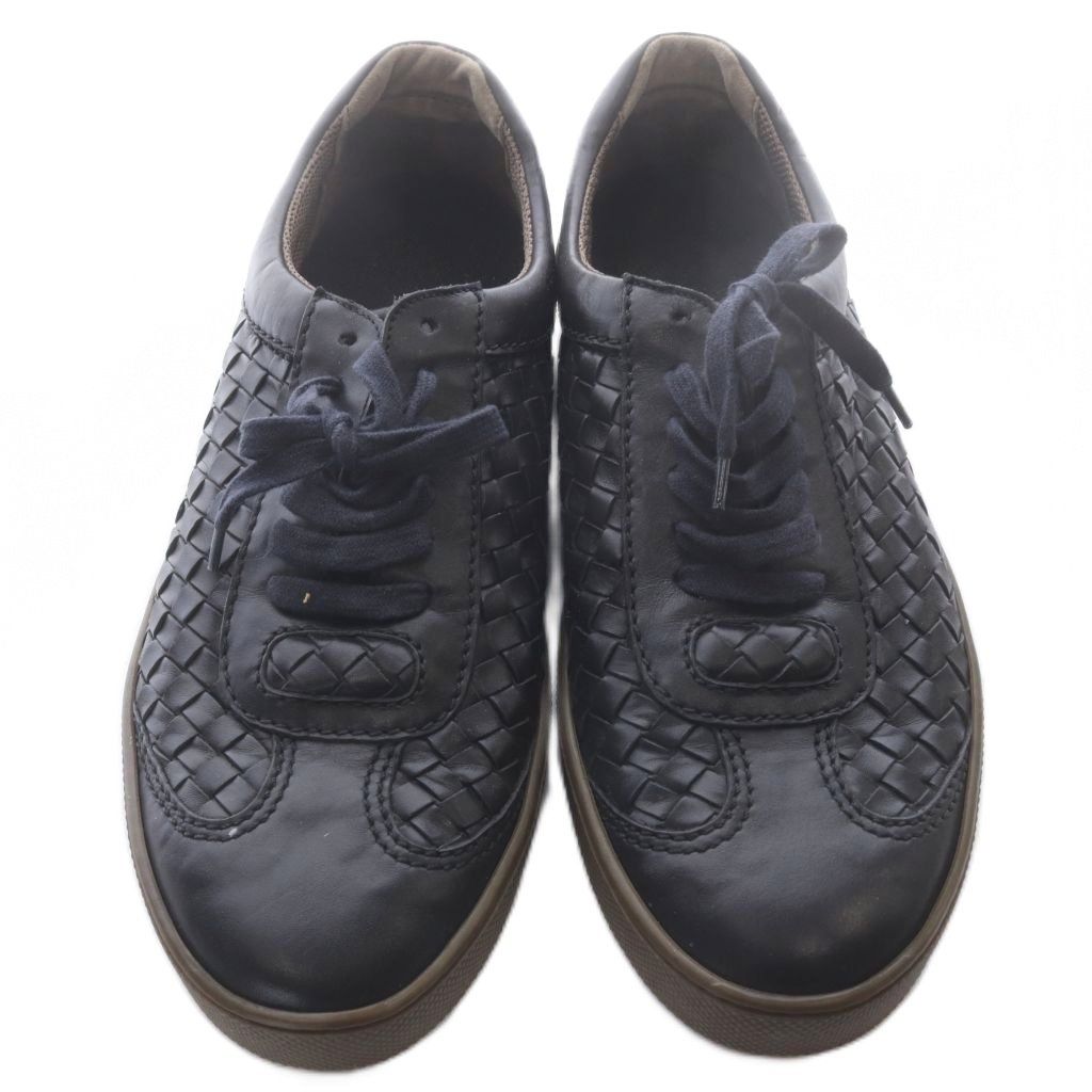 Bottega Veneta Sneakers Leather Braided Lace-up Black — view 3