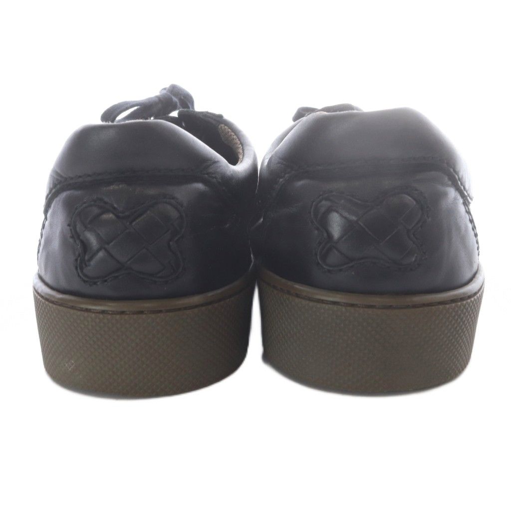 Bottega Veneta Sneakers Leather Braided Lace-up Black — view 4