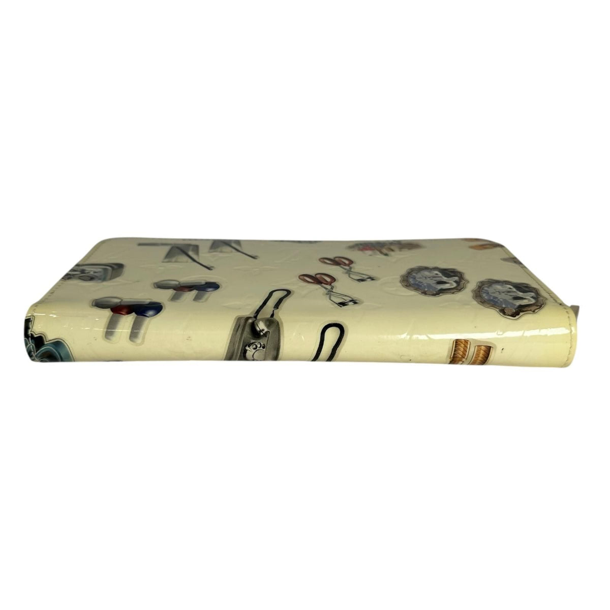Louis Vuitton Nicolas Ghesquiere Line Zippy Patent Leather Black White Wallet — view 2