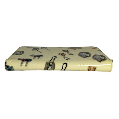 Louis Vuitton Nicolas Ghesquiere Line Zippy Patent Leather Black White Wallet — view 2
