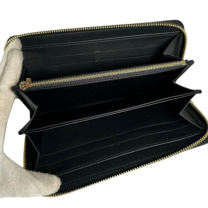 Louis Vuitton Nicolas Ghesquiere Line Zippy Patent Leather Black White Wallet — view 7