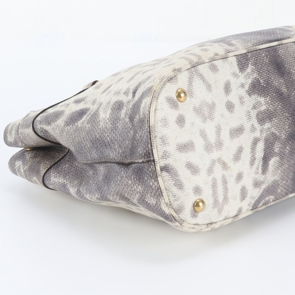 Gucci Horsebit Python Embossed Leather Tote Bag Shoulder — view 5