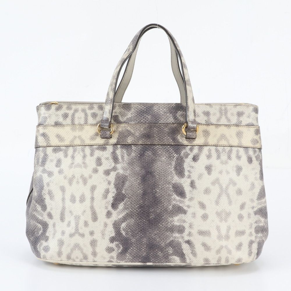 Gucci Horsebit Python Embossed Leather Tote Bag Shoulder — view 3