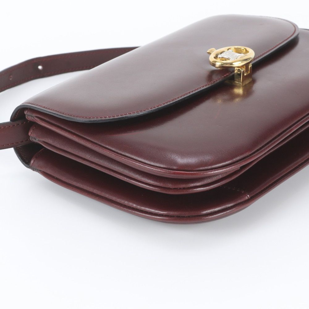 Celine Vintage Triomphe Leather Shoulder Bag — view 5